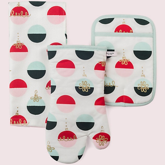 kate spade Other - Kate Spade Holiday ornament 3 piece kitchen set